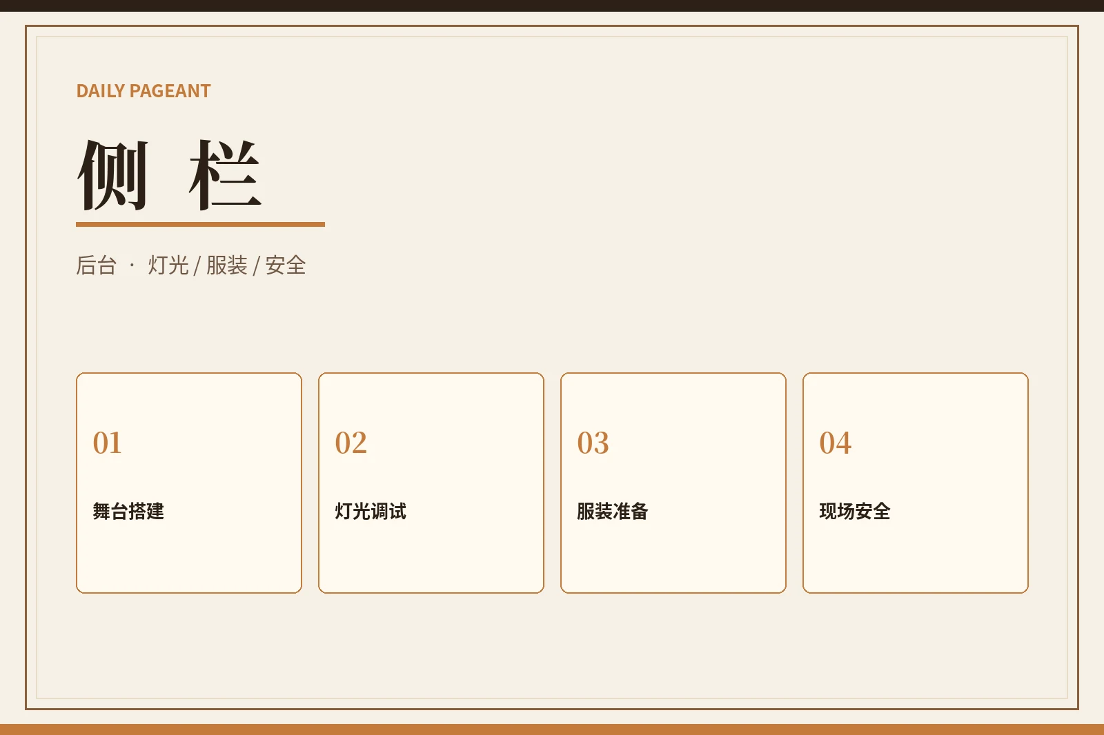 赛事后台准备